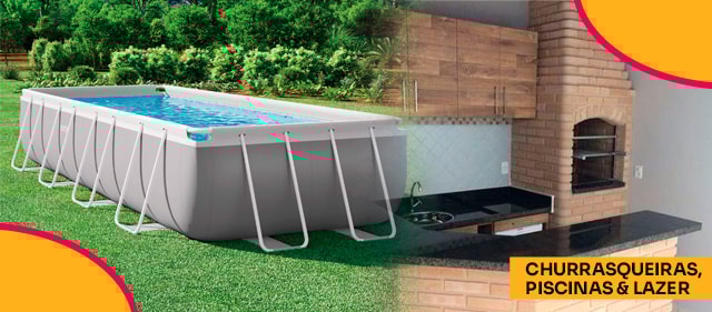 LAZER, CHURRASQUEIRAS E PISCINAS