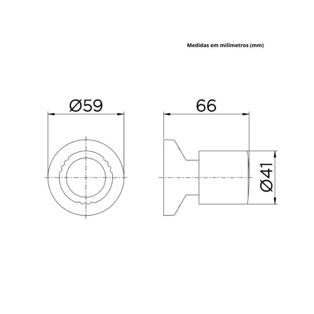 Acabamento para Registro Base 1/2", 3/4" e 1" Itapema Bella - Docol