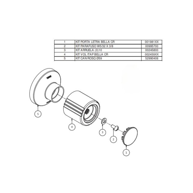 Acabamento para Registro Base 1/2", 3/4" e 1" Itapema Bella - Docol