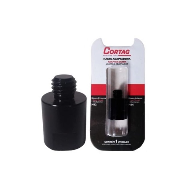 Adaptador Rosca M12 para M14 para Serra Copo de Alvenaria - Cortag Adaptador Rosca M12 para M14 para Serra Copo de Alvenaria - Cortag