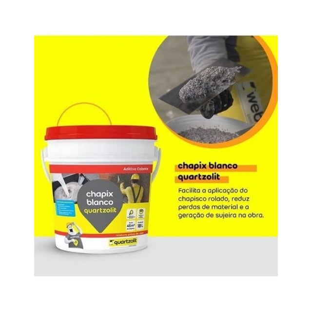Adesivo Chapix Branco 18L - Quartzolit Adesivo Chapix Branco 18L - Quartzolit