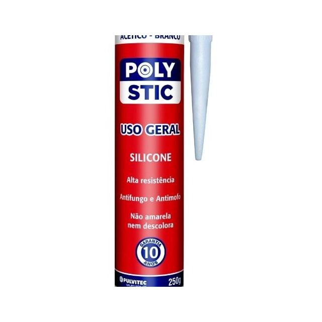 Adesivo de Borracha Silicone 250G Branco - Pulvitec