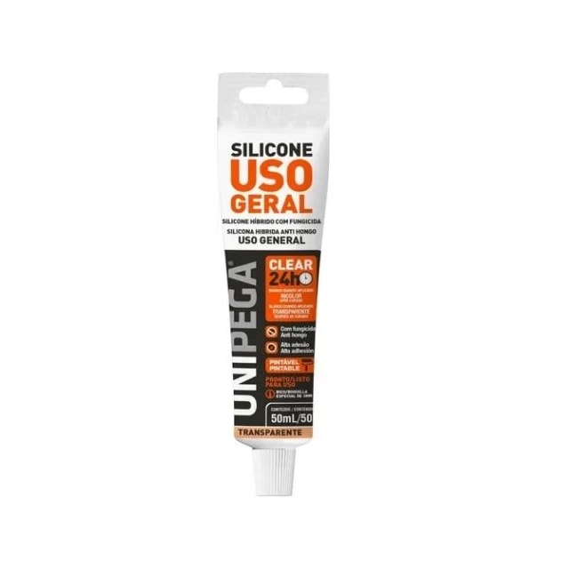 Adesivo de Borracha Silicone 50g - Unipega