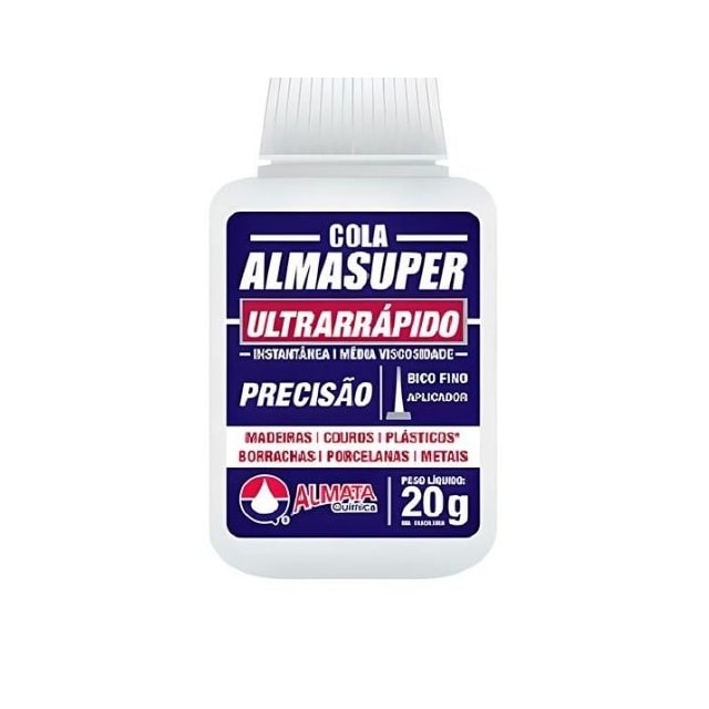Adesivo Instantâneo 20g Alta Precisão - ALMASUPER Adesivo Instantâneo 20g Alta Precisão - ALMASUPER