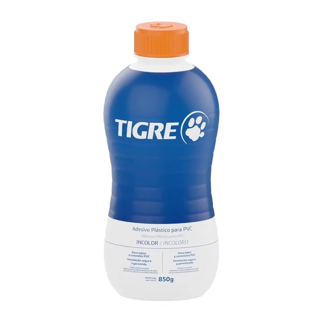 Adesivo Plástico para PVC Incolor 850g - Tigre 