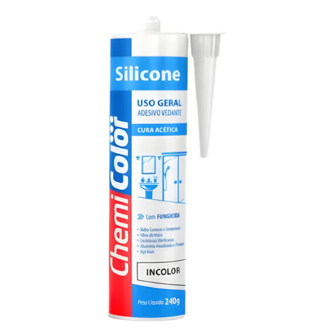 Adesivo Silicone Incolor 250g Uso Geral - CHEMICOLOR