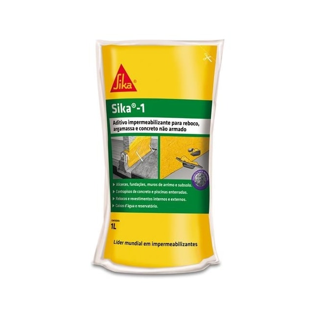 Aditivo Impermeabilizante Sika 1 1L - Sika  Aditivo Impermeabilizante Sika 1 1L - Sika