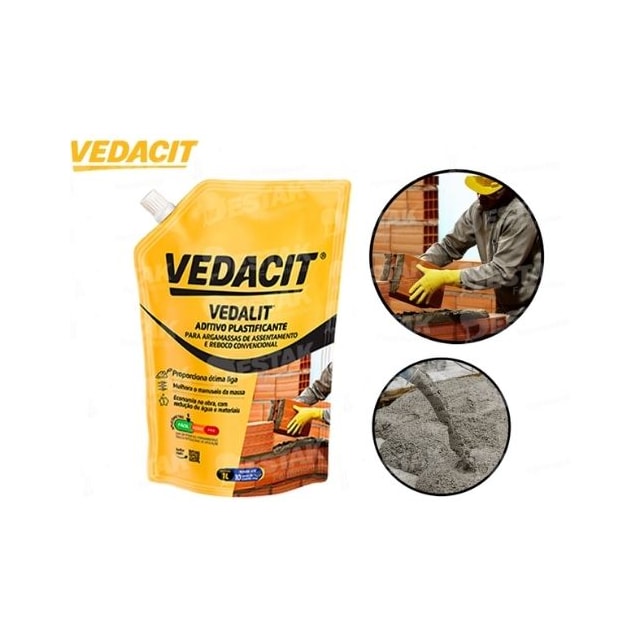 Aditivo Plastificante Vedalit 1L - Vedacit 