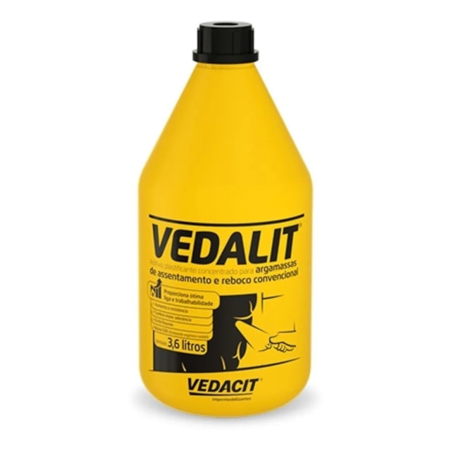Aditivo Plastificante Vedalit 3,6L - Vedacit  Aditivo Plastificante Vedalit 3,6L - Vedacit