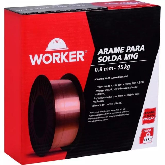 Arame para Solda Mig 0,8mm 1kg - WORKER