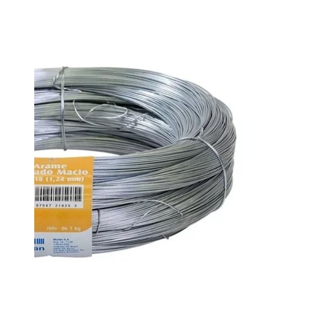 Arame Zincado 18 x 1.24mm - Morlan Arame Zincado 18 x 1.24mm - Morlan