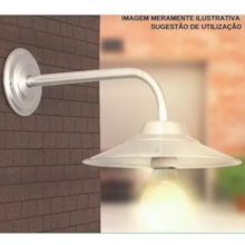 Arandela Alumínio Externa com Braço Curvo 30cm - Enerlux Arandela Alumínio Externa com Braço Curvo 30cm - Enerlux