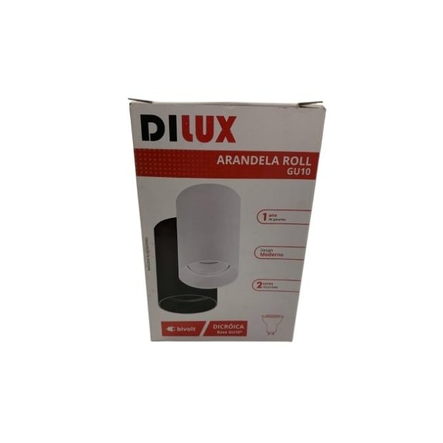 Arandela Dicróica de Sobrepor Roll Branca - Dilux Arandela Dicróica de Sobrepor Roll Branca - Dilux