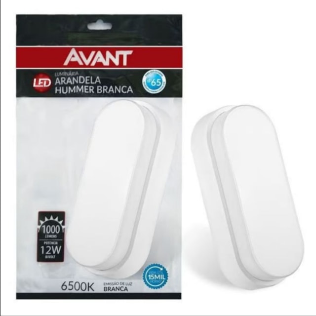 Arandela LED Hummer 12W 6500K IP65 Branca - Avant