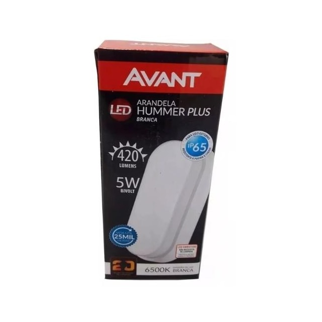 Arandela LED Hummer 5W 6500K IP65 Branca - AVANT Arandela LED Hummer 5W 6500K IP65 Branca - AVANT