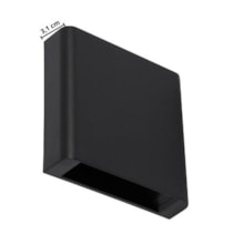Arandela LED Sobrepor 6w 3000k Preta - Dilux Arandela LED Sobrepor 6w 3000k Preta - Dilux