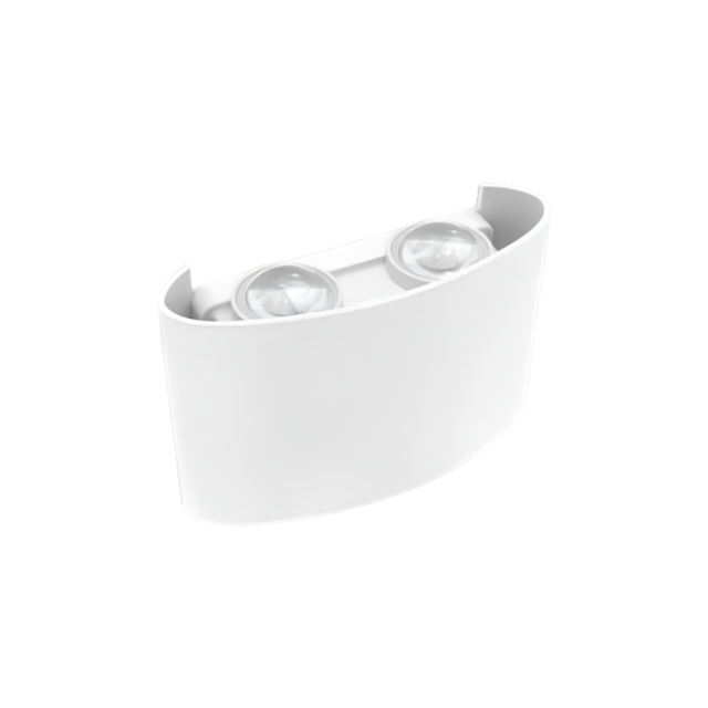Arandela Lentille Double de Sobrepor LED 4W 3000K Branca - LUMANTI