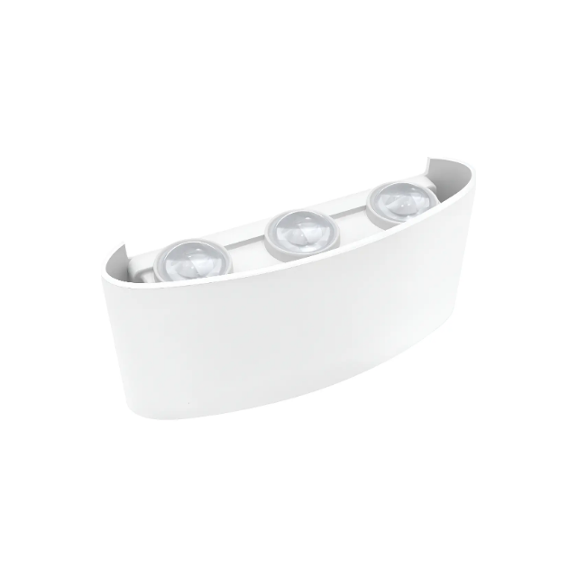 Arandela Lentille Trois de Sobrepor LED 6W 3000K Branca - LUMANTI