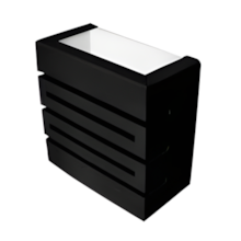 Arandela Quadrada Halopin Orion 3D Preta - UNIÃO INOX Arandela Quadrada Halopin Orion 3D Preta - UNIÃO INOX