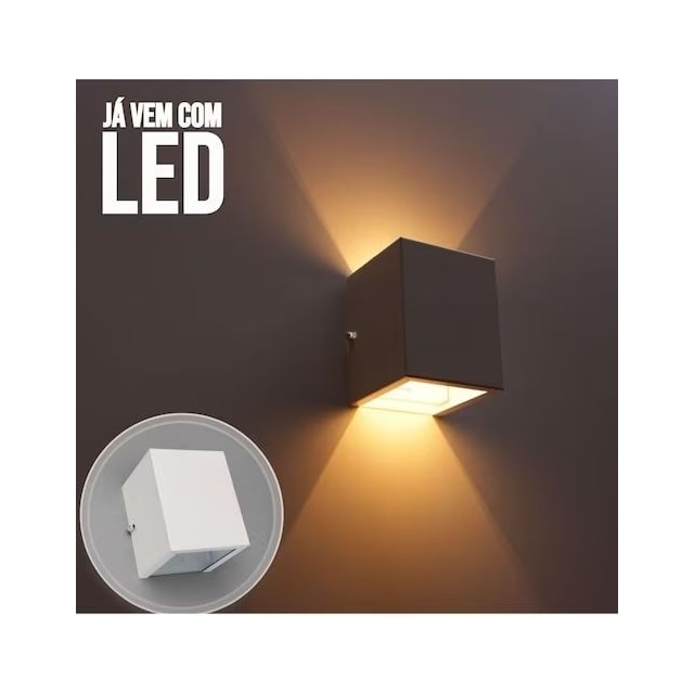 Arandela Retangular Branca 2V Lâmpada G9 - União Inox Arandela Retangular Branca 2V Lâmpada G9 - União Inox