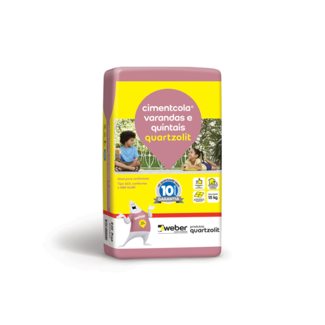Argamassa Varandas e Quintais 15KG - QUARTZOLIT
