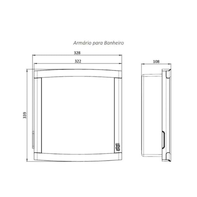 Armário para Banheiro Tivoli Branco - HERC