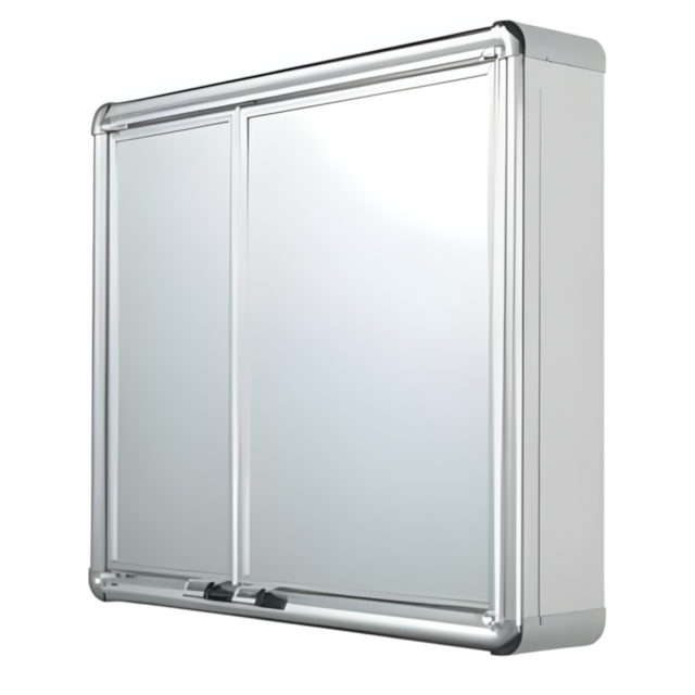 Armário Plástico com Perfil Alumínio 54x45x11,3cm - ASTRA