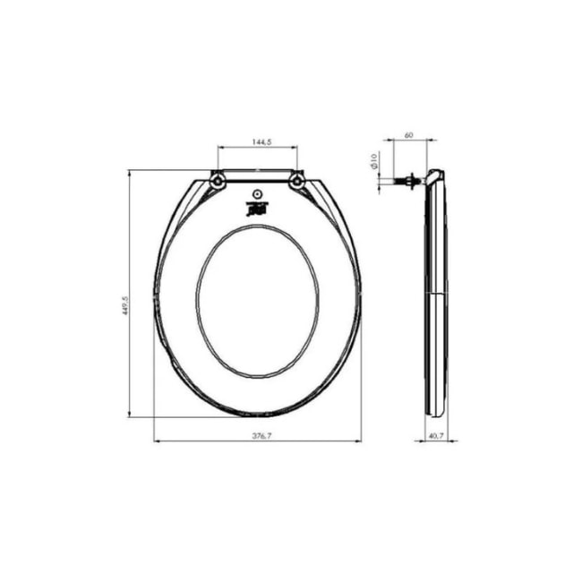 Assento de Plástico Simples Universal Branco - HERC