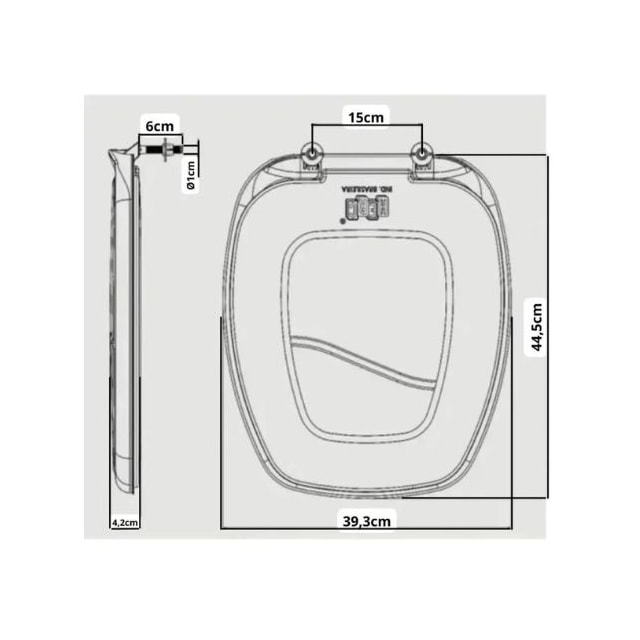 Assento Sanitário Almofadado Premium Quadrado Branco Thema - HERC Assento Sanitário Almofadado Premium Quadrado Branco Thema - HERC