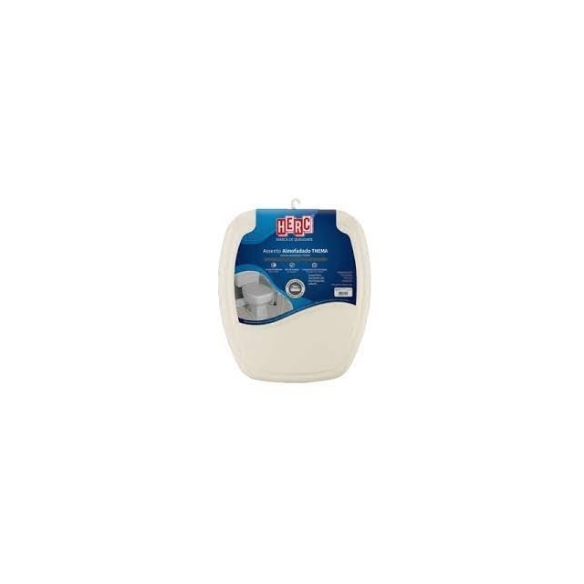 Assento Sanitário Almofadado Premium Quadrado Branco Thema - HERC Assento Sanitário Almofadado Premium Quadrado Branco Thema - HERC