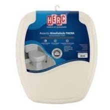 Assento Sanitário Almofadado Premium Quadrado Branco Thema - HERC Assento Sanitário Almofadado Premium Quadrado Branco Thema - HERC