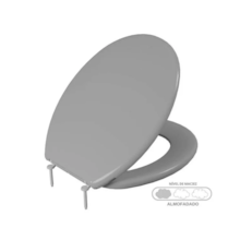 Assento Sanitário Almofadado Slim Cinza Claro Taji e Asti - Astra