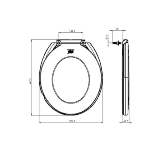 Assento Sanitário Envolvente Ideale Bege - HERC