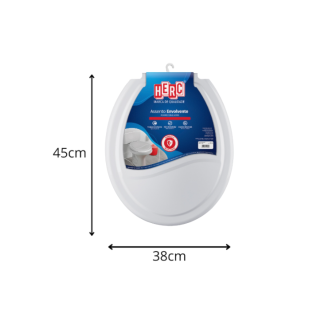 Assento Sanitário Envolvente Ideale Branco - Herc