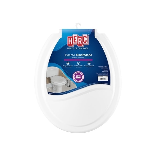 Assento Sanitário Prime Almofadado Branco - HERC