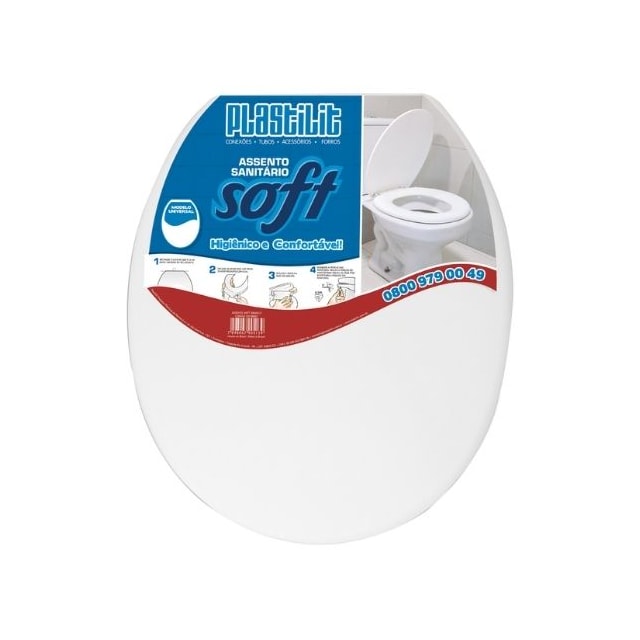 Assento Sanitário Soft Branco - Plastilit