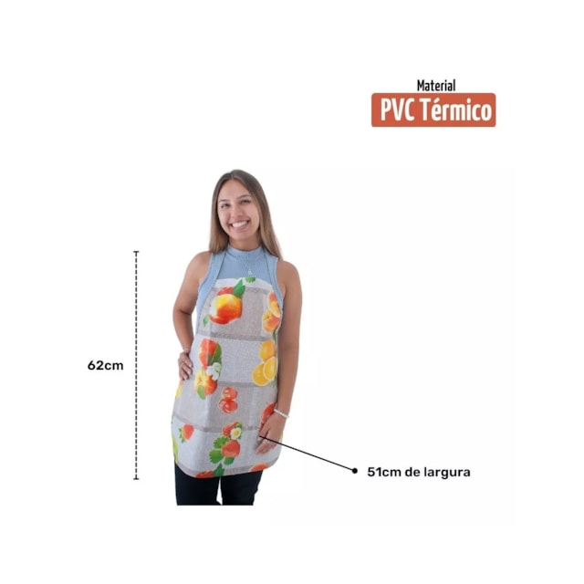 Avental Cozinha Impermeável Estampado Não Molha Limpa Fácil Avental Cozinha Impermeável Estampado Não Molha Limpa Fácil