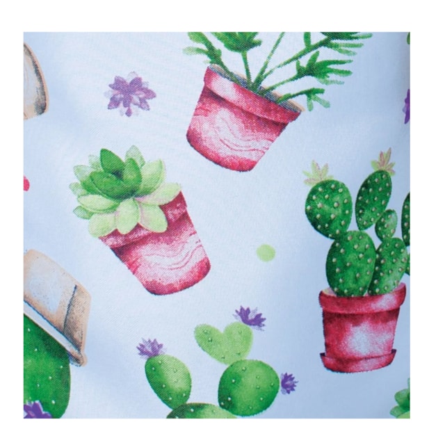 Avental Cozinheira Cacto Tecido 100% Oxford de Amarrar Resis Avental Cozinheira Cacto Tecido 100% Oxford de Amarrar Resis