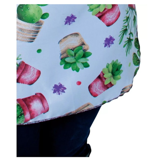 Avental Cozinheira Cacto Tecido 100% Oxford de Amarrar Resis Avental Cozinheira Cacto Tecido 100% Oxford de Amarrar Resis