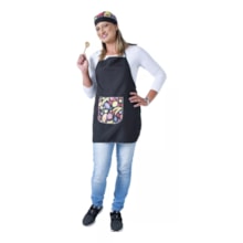 Avental de Cozinha Adulto com Bolso  Frutas 100%Oxford Avental de Cozinha Adulto com Bolso  Frutas 100%Oxford
