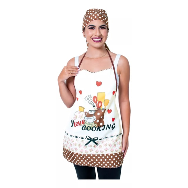 Avental de Cozinha Adulto Estampado Confortável de Amarrar Avental de Cozinha Adulto Estampado Confortável de Amarrar