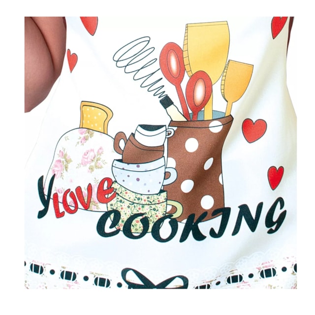 Avental de Cozinha Adulto Estampado Confortável de Amarrar Avental de Cozinha Adulto Estampado Confortável de Amarrar