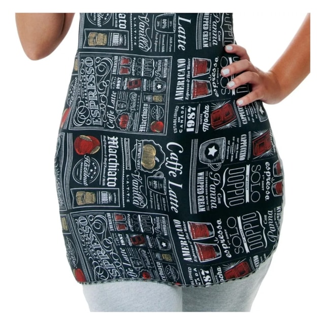 Avental de Cozinha Adulto Resistente Oxford Estampado Coffee Avental de Cozinha Adulto Resistente Oxford Estampado Coffee