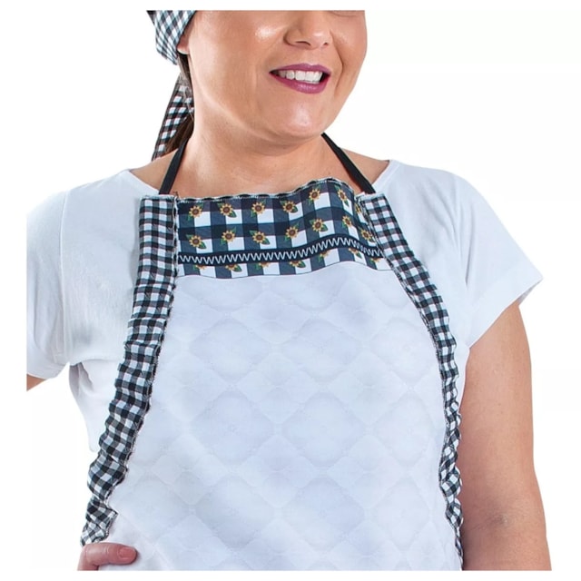 Avental para Cozinha Adulto Alça Ajustável Girassóis Oxford Avental para Cozinha Adulto Alça Ajustável Girassóis Oxford