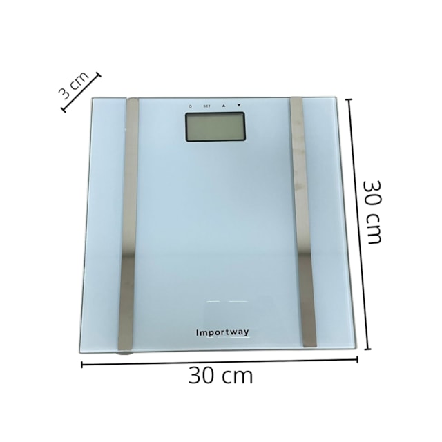 Balança Digital Bioimpedância Importway Alta Precisão Branca