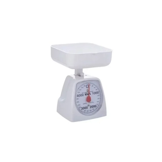 Balança para Cozinha Mecânica Branca 5Kg - KALA Balança para Cozinha Mecânica Branca 5Kg - KALA