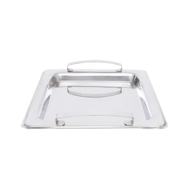 Bandeja em Inox Retangular com Alça Delhi 35cm Mimo Style