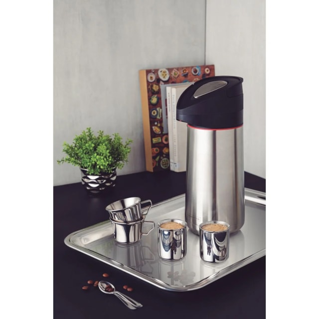 Bandeja Retangular Tramontina Buena em Aço Inox Bandeja Retangular Tramontina Buena em Aço Inox