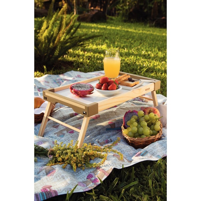 Bandeja Tramontina Happy Day em Madeira Maciça Camurça Bandeja Tramontina Happy Day em Madeira Maciça Camurça