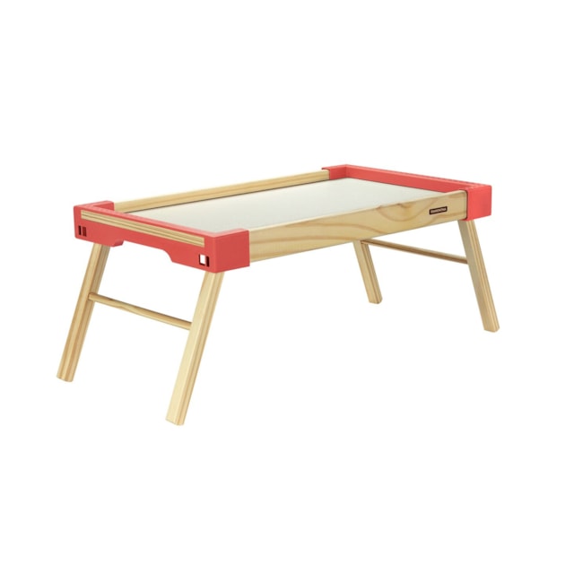 Bandeja Tramontina Happy Day em Madeira Maciça Coral Bandeja Tramontina Happy Day em Madeira Maciça Coral